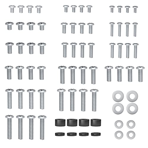 BONTEC Universal VESA Schrauben Set für Fernseher bis zu 80 Zoll, M4 M5 M6 M8 TV-Schrauben und Abstandshalter, Funktioniert mit jeder TV Wandhalterung, jedem Monitor und jedem TV Ständer, Silber von BONTEC