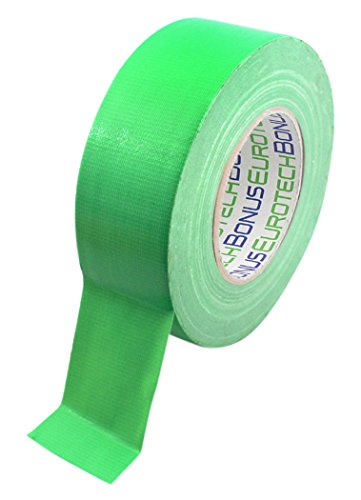 BONUS Eurotech 1BC12.49.0050/050A# Premium Duct Tape, Klebstoff auf Naturkautschuk Basis, mit PE laminiertes Gewebe, Länge 50 m x Breite 50 mm x Dicke 0,25 mm, Hellgrün von BONUS Eurotech