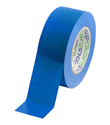 BONUS Eurotech 1BC12.78.0050/050A# Standard Duct Tape, Klebstoff auf Synthetikkautschuk Basis, LDPE Folie eines PET Gewebes, Länge 50 m x Breite 50 mm x Dicke 0,17 mm, Blau von BONUS Eurotech