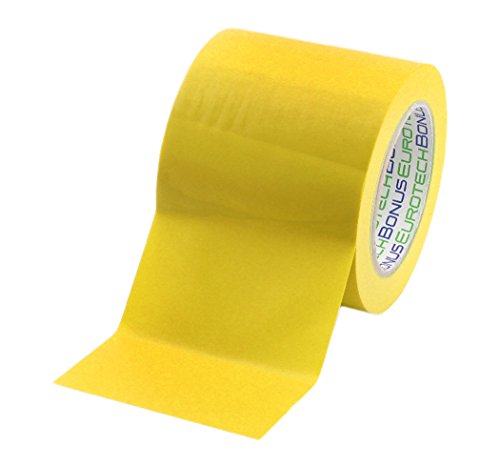 BONUS Eurotech 1BL23.42.0100/033A# PVC Bodenmarkierungsband, Klebstoff auf Kautschuk Basis, weich, Länge 33 m x Breite 100 mm x Dicke 0,17 mm, Gelb von BONUS Eurotech