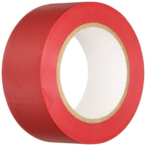 BONUS Eurotech 1BL23.45.0050/033A# PVC Bodenmarkierungsband, Klebstoff auf Kautschuk Basis, weich, Länge 33 m x Breite 50 mm x Dicke 0,17 mm, Rot von BONUS Eurotech