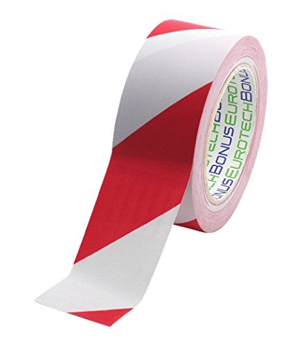 BONUS Eurotech 1BL23.49.0050/033A# PVC Bodenmarkierungsband, Klebstoff auf Kautschuk Basis, weich, Länge 33 m x Breite 50 mm x Dicke 0,17 mm, Weiß/Rot von PETAGE