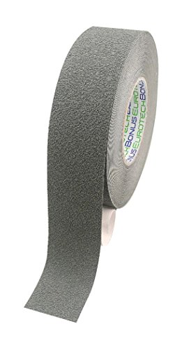 BONUS Eurotech 1BL43.92.0050/018 Anti Rutsch Klebeband, Klebstoff auf Acrylbasis, Krepp PVC Folie, Länge 18 m x Breite 50 mm x Dicke 0,70 mm, Grau von BONUS Eurotech