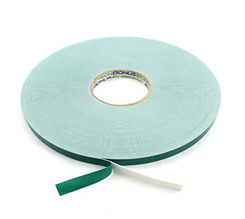 BONUS Eurotech 2BF42.10.0009/010A# Doppelseitiges Schaumstoffklebeband, Acrylklebstoff, Geschlossenzelliger Polyethylen, Länge 10 m x Breite 9 mm x Gesamtdicke 0,8 mm, Weiß von BONUS Eurotech