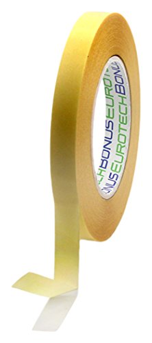 BONUS Eurotech 2BT15.00.0015/050A# Doppelseitiges Klebeband, syntherische Kautschuk, Zelulosefaserrohstoff, Länge 50 m x Breite 15 mm x Gesamtdicke 0,10 mm von BONUS Eurotech