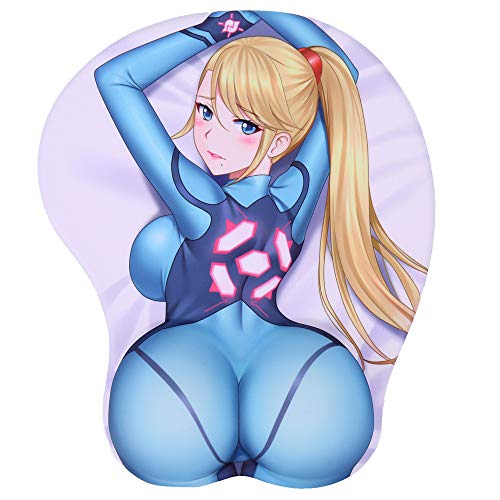 Boo Ace Aran Metroid Samus3D Mauspads, Anime-Mauspad mit Handgelenkauflage, 2-Wege-Skin (Aran 1) von BOO ACE
