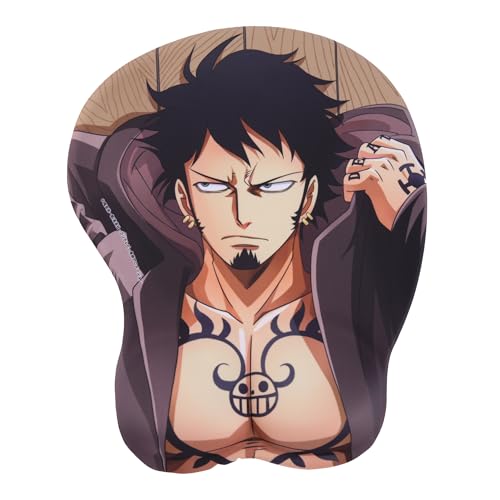 Boo Ace Law Anime 3D-Mauspad mit weicher Handgelenkauflage, Gaming-3D-Mauspads, 2-Wege-Skin (MP-Law 2) von BOO ACE