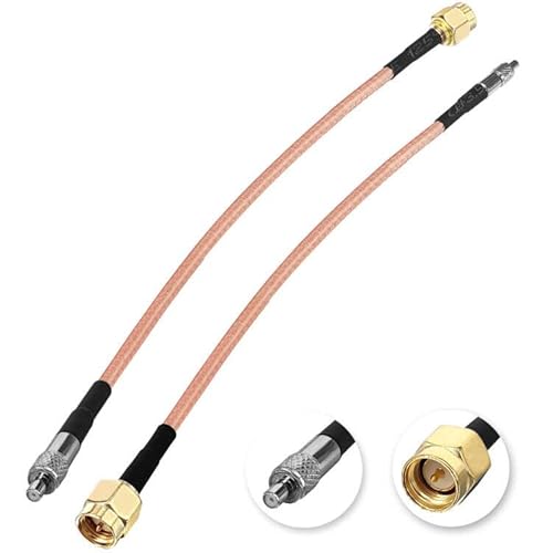 BOOBRIE 2 Pcs 15cm (5.9 Zoll) Gerade TS9 Koaxial Adapter Kabel TS9 Weiblich zu SMA Stecker TS9 Pigtail Kabel RG316 Verlängerungskabel für Huawei ZTE Wireless Mobile WIFI/GSM/3G Modem TPLINK von BOOBRIE