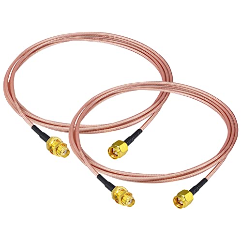 Boobrie 2 x RG316 SMA Kabel 1M Stecker auf Buchse Koaxialkabel WiFi Antenne Verlängerung Adapter für 2G 3G 4G LTE Low Loss Wireless LAN Router GPS von Boobrie