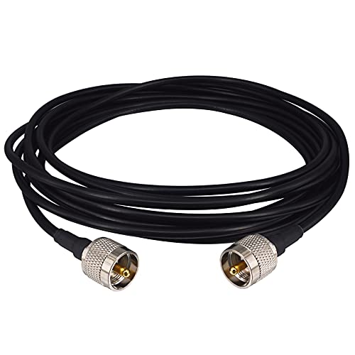 Boobrie BMR-200 UHF Koaxial Kabel 5M UHF Stecker auf UHF Stecker Kabel PL259 Adapter UHF Stecker Radioantennenkabel Amateurfunk-Koaxialkabel Verlustarmes CB Koaxialkabel für CB Amateurfunk/Antenne von Boobrie