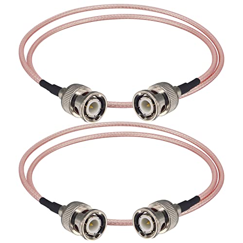 Boobrie RG316 Kabel 50 cm BNC-Stecker auf Stecker 50 Ohm - hohe Abschirmung und geringe Verlust, perfekt für CCTV DVR, tragbare Radioscanner, HD-SDI Videosignale von Boobrie