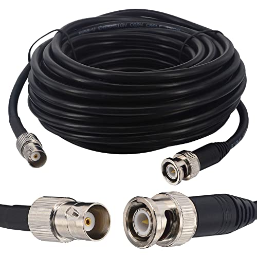 BOOBRIE RG58/U BNC Kabel 10 m Koaxialkabel BNC Stecker auf BNC Buchse Verlängerungskabel BNC Antennenkabel für SDI Stromkabel für Überwachungskamera CCTV von BOOBRIE