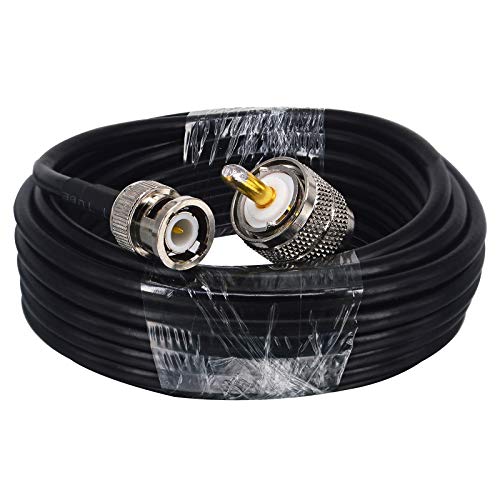 BOOBRIE RG58 5M BNC auf UHF Kabel Koax BNC Stecker auf UHF Stecker CB Funk Antennenkabel 50 Ohm BNC auf PL259 Kabel für Zweiwegefunk CB Antenne Analysator Walkie Talkie Marine Funk Mobiler Amateurfunk von Boobrie