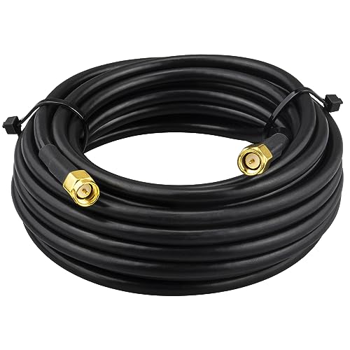Boobrie SMA auf SMA Kabel 5M RG58 Kabel SMA Stecker auf SMA Stecker 50 Ohm SMA Verlängerungskabel Geringer Verlust SMA zu SMA Antennenkabel für 3G/4G/LTE/GPS/HF Radio/WiFi Antenne/Zwei-Wege-Radio von Boobrie