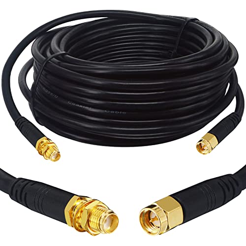 Boobrie RG58/U SMA auf SMA Kabel 10M WiFi Antennenkabel SMA Buchse auf SMA Stecker Koaxial Kabel Verlustarmes 50Ohm Koaxialkabel für WIFI-Antenne/Radio/FPV-Drohne usw von Boobrie