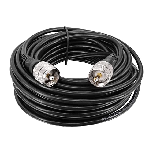 Boobrie Verbessert SuperFlex RG58 UHF auf UHF Kabel 10M Kabel PL259 Adapter UHF Stecker auf UHF Stecker Radio Antennen Kabel Amateurfunk Kabel Geringer Verlust CB Koaxialkabel für Antenne/Rundfunk von Boobrie