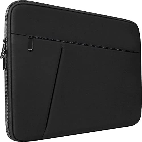 Laptop-Schutzhülle, 39,6 cm (15,6 Zoll), langlebig, stoßfest, mit Vordertasche, Aktentasche, Handtaschen, Laptop-Tasche für 15,6 Zoll HP, Dell, Acer, Asus, Notebook, Schwarz von BOOEUDI