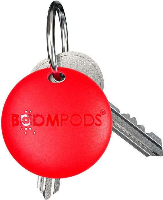 Boompods BOOMTAG - Artikel - Finder - Rot - Recycelbarer Kunststoff - IPX5 - 8760 h (TAGRED) von BOOMPODS