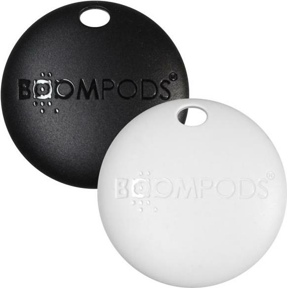 Boompods BOOMTAG - Artikel - Finder - Schwarz - Wei� - Recycelbarer Kunststoff - IPX5 - 8760 h (TUPAC1) von BOOMPODS