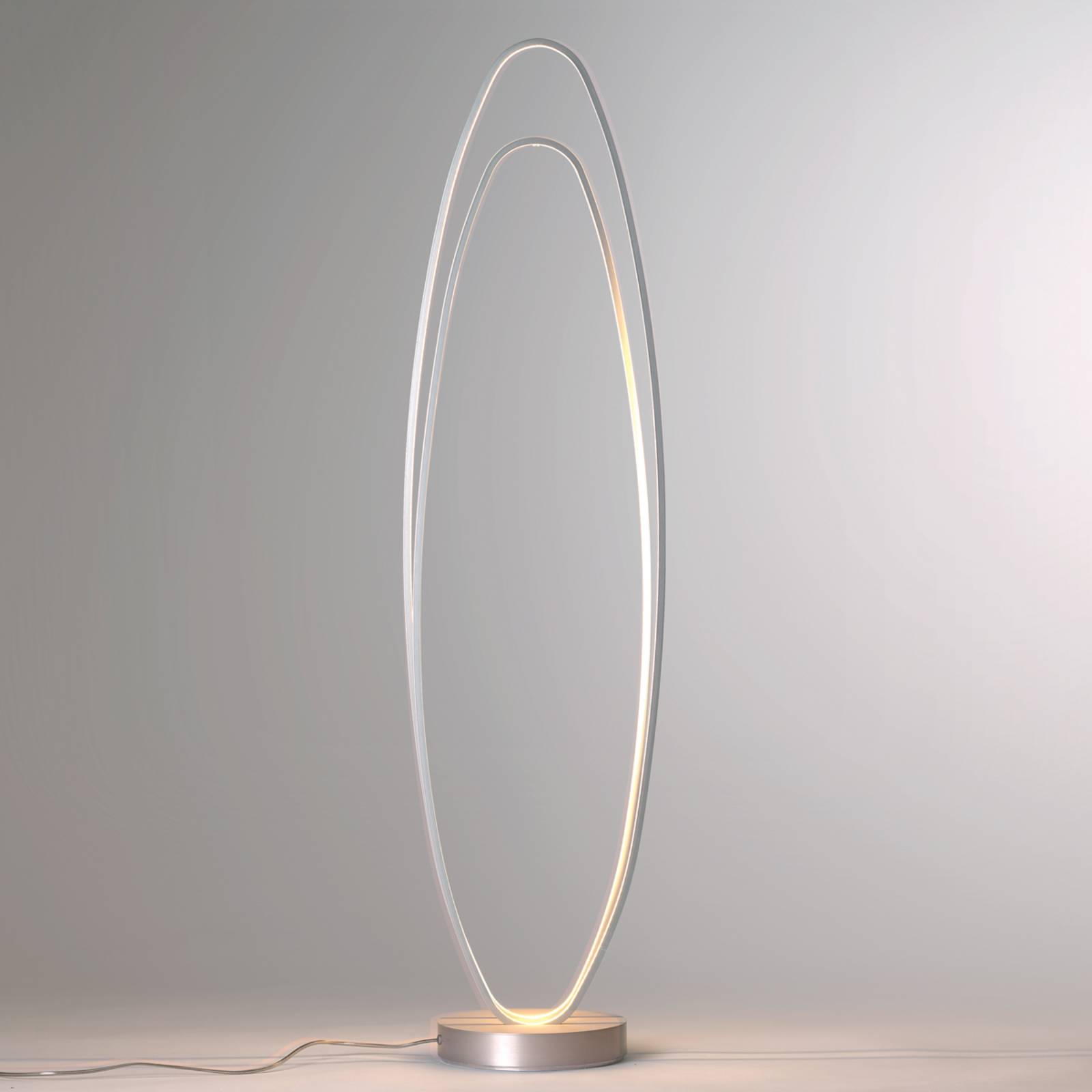 Bopp Flair - ellipsenförmige LED-Stehleuchte, alu von BOPP