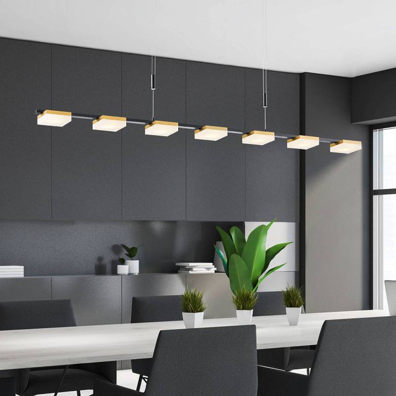 Bopp Quad LED-Hängelampe siebenflammig schwarz/gol von BOPP