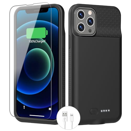 BOPPS Akku-Schutzhülle für iPhone 12/12 Pro, ultradünn, 7000 mAh, tragbar, wiederaufladbar, mit 1 x Displayschutzfolie und 1 x Kabel für iPhone, Schwarz BOPPS Akku-Schutzhülle für iPhone 12/12 Pro, ultradünn, 7000 mAh, tragbar, wiederaufladbar, mit 1 x Displayschutzfolie und 1 x Kabel für iPhone, Schwarz von BOPPS