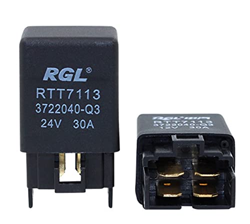 Auto-Relais 12 V 24 V 4-polig 30 A for Klimaanlage, Elektrolüfter, Nebelscheinwerfer, Kraftstoffpumpe, Minibus-Relais(12v) von BOQEJNHR