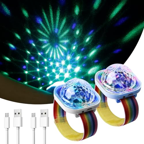 2 Stück Mini Discokugel Licht, Mini Discolicht Partylicht, Disco Lichter Led Party Lights, Mini Discokugel Partylichter, Mini-Disco-Lichter Mit Saugnapf Für Alle Party Und Autoinnendekoration von BORDEAG