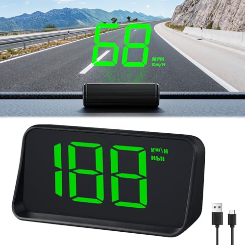 BORDEAG M2 Auto Head Up Display, HUD Tachometer-Projektor, Head Up Display Auto, Auto HUD Heads Up Display mit Auto Sensing Helligkeit, GPS Digitaler Tachometer Anzeige MPH/KMH, 10Hz Bildwiederholrate von BORDEAG