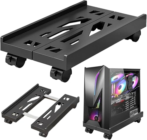 Cpu Ständer, Pc Ständer Mit Rollen, Computer Tower Rollwagen, Computer Desktop Ständer, Pc Tower Ständer, Universal Einstellbare Cpu Ständer Für Pc Tower, Drucker, Topfpflanzen Verwendet Werden von BORDEAG
