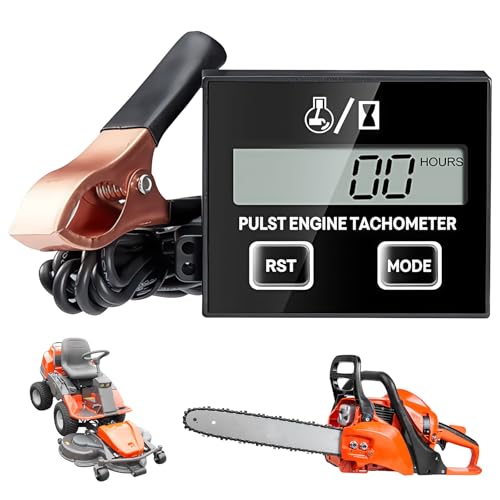 Digitaler Drehzahlmesser Motorsäge, Induktiver Drehzahlmesser Kleiner, Drehzahlmesser für Kettensäge, 2 Takt Digital Tachometer mit Stundenzähler für Motorrad Schneefräse Motocross Rasenmäher Digitaler Drehzahlmesser Motorsäge, Induktiver Drehzahlmesser Kleiner, Drehzahlmesser für Kettensäge, 2 Takt Digital Tachometer mit Stundenzähler für Motorrad Schneefräse Motocross Rasenmäher von BORDEAG