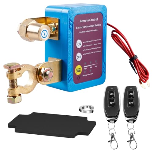 Drahtloser Ferngesteuerter Auto Trennschalter, 12 V 240 A Auto Batterie Trennschalter, Automatischer Ausschalter, Fernbatterie Trennschalter mit 2 Fernbedienungen, Trennrelais für Auto RV ATV LKW Boot Drahtloser Ferngesteuerter Auto Trennschalter, 12 V 240 A Auto Batterie Trennschalter, Automatischer Ausschalter, Fernbatterie Trennschalter mit 2 Fernbedienungen, Trennrelais für Auto RV ATV LKW Boot von BORDEAG