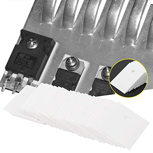 100 Stück TO-247 Aluminiumoxid-Keramikfolie 3,7 mm Loch Kühlkissen Isolierfolie für MOS-Transistor IGBT, 17 x 22 x 1 mm Aluminiumoxidmaterial mit hoher Härte und hohem Schmelzpunkt von BORDSTRACT