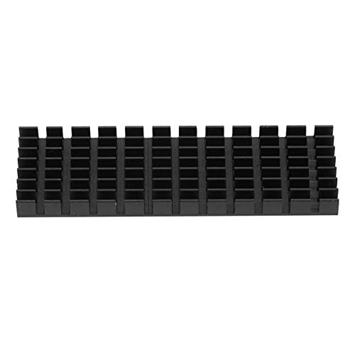 Aluminiumkühlkörper 10 Stück Kühlkörpermodul Schwarz Kühler für M.2 2280 SSD Kühlverstärker Transistor Halbleitergeräte 0,9 × 0,2 × 2,8 Zoll von BORDSTRACT