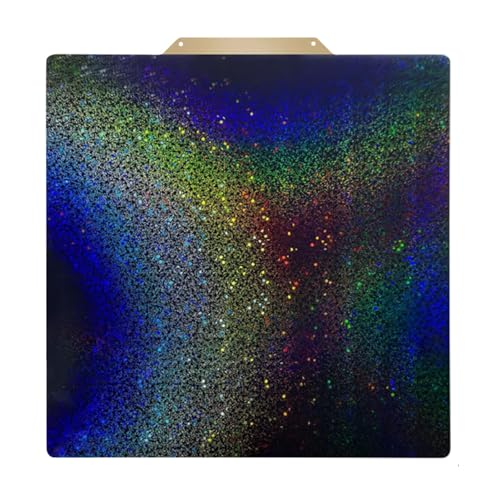 BORDSTRACT doppelseitige Bauplatte, PEI-Textur + PEY-Farbfilm, flexible Federstahlplatte 355 x 355 mm ohne weiche Magnetbasis für die meisten Modelle von 3D-Druckerplattformen von BORDSTRACT