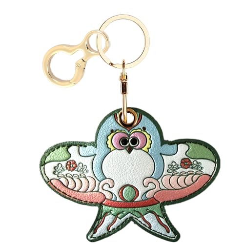 Leder-Schlüsselanhänger-Hülle, kompatibel mit AirTag, niedlich, kratzfest, Apple Air-Tag-Abdeckung, Drachen B Leder-Schlüsselanhänger-Hülle, kompatibel mit AirTag, niedlich, kratzfest, Apple Air-Tag-Abdeckung, Drachen B von BORKUANA