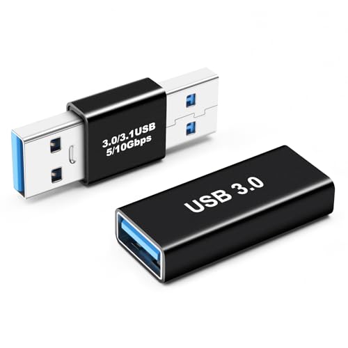 BORLTER CLAMP 3.0 USB A auf USB A Adapter 2Pack, USB A Buchse auf Buchse, USB Stecker auf Stecker Adapter für PC, Laptop und USB A Ladegerät von BORLTER CLAMP
