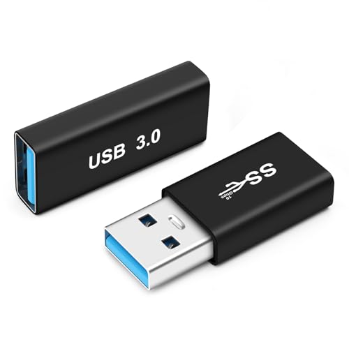 BORLTER CLAMP USB 3.0 Koppler USB A Adapter, 3.0/3.1 Stecker auf Buchse, Typ A 3.0 Kabelkupplung Buchse auf Buchse, zum Anschluss von US-B Stecker/Buchse Ends Kabel, Verlängerungsstecker von BORLTER CLAMP