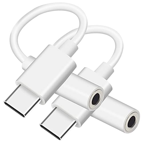 BORLTER CLAMP USB C Kopfhörer Adapter, USB C aux Kopfhörer Adapter 3.5mm Kompatibel mit Samsung Note 20/10+ A73 A53, Pixel 6 5 4, Xiaomi 9/8 und ipad Pro und mehr, Weiß von BORLTER CLAMP