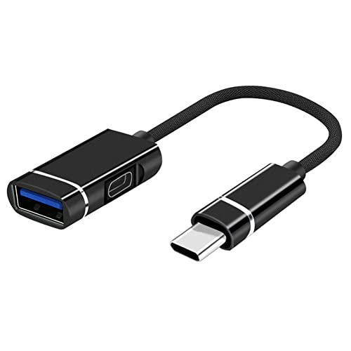 BORLTER CLAMP USB C zu USB 3.0 OTG Adapter, USB-C auf USB-A 3.0 Adapter Kompatibel mit MacBook, USB-C Handy und Typ-C-Geräten (Schwarz) von BORLTER CLAMP