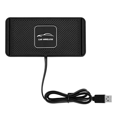 Induktionsladegerät Auto,Auto Drahtloses Ladepad,Auto QI ladestation Auto Wireless Schnellladegerät ladematte rutschfeste Unterlage Telefonhalter Ständer Dock für Samsung von BOROCO