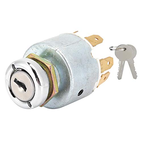 BOROCO 12V Zündschalter, Universal Motor Startschalter Zündschloss, Auto Zündspule mit 2 Schlüssel für Autos Motorräder Boote von BOROCO