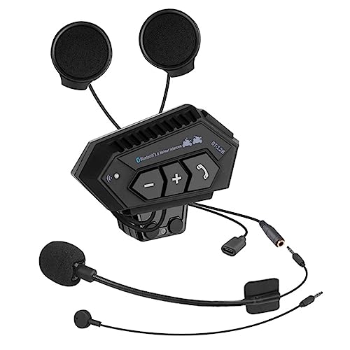 BOROCO BT12B Motorrad Helm Headset Drahtlose Bluetooth Reiten Kopfhörer Freisprecheinrichtung Intercom Kopfhörer von BOROCO