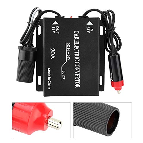 BOROCO DC 24V Auf12V Für LKW Adapter 24V Auf 12V-Spannungswandler Auto Konverter Auto Spannungsreduzierer 20A Auto Netzteil Konverter Feuerzeug Typ von BOROCO