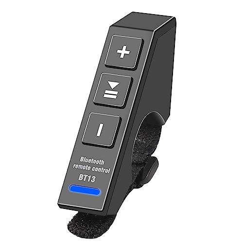 BOROCO Drahtlose Bluetooth-Fernbedienung BT13 V5.0 für Smartphone-Kopfhörer, Motorrad-Lenker von BOROCO