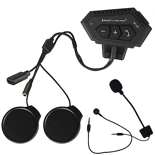 BOROCO Motorradhelm-Headset, kabelloser Bluetooth-Kopfhörer, Freisprecheinrichtung, Stereo-Kopfhörer von BOROCO