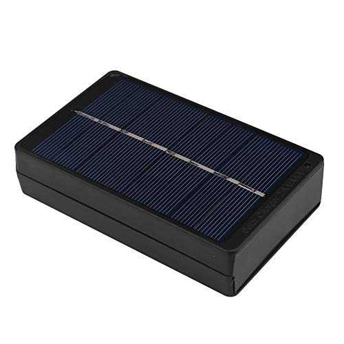 BOROCO Solar Powerbank,1W 4V Universal Solarladegerät für Handy,11.5x6.8x2.6 cm Tragbares Schwarz Solarpanel Ladegerät,AA/AAA Batterien Akkuladebox für Camping Wandern von BOROCO