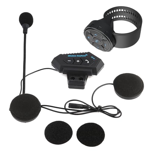 Drahtlose Bluetooth Fernbedienung für Helm, Helm Kopfhörer, Motorrad Fahrrad Lenker Media Controller von BOROCO