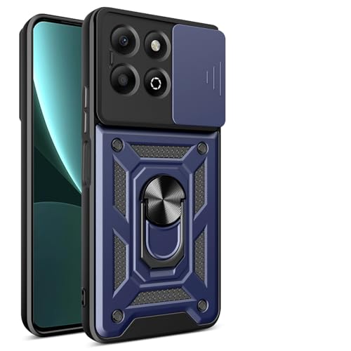 BORYA Hülle für Honor 200 Smart, Stoßfest PC + TPU Handyhülle, Prämie Silikon Kratzfest Militärqualität Schutzhülle mit Magnetisches Ring Ständer Und Kamera Cover. Blau BORYA Hülle für Honor 200 Smart, Stoßfest PC + TPU Handyhülle, Prämie Silikon Kratzfest Militärqualität Schutzhülle mit Magnetisches Ring Ständer Und Kamera Cover. Blau von BORYA