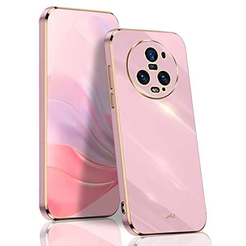 BORYA Hülle für Honor Magic 5 Pro (Magic5 Pro), Ultra Dünn Stoßfest Premium TPU Bumper Handyhülle, Weiches Seidig Silikon Schutzhülle Elegant Galvanisiert Phnom Penh Case, Violett von BORYA